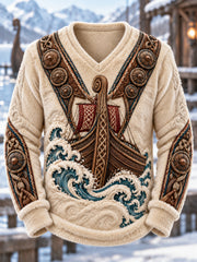 Haut en flanelle à motif viking pour homme
