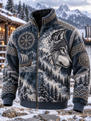 Veste en flanelle à motif viking pour homme