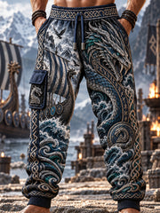 Pantalons de survêtement décontractés Viking Art pour hommes