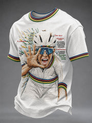 T-shirt à manches courtes pour coureur cycliste masculin
