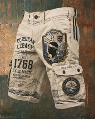Shorts pour homme imprimés du drapeau de la Corse