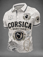 Chemise Homme Drapeau Français Corsica Imprimé