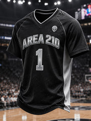 T-shirt à col en V USA Basketball Spurs pour homme