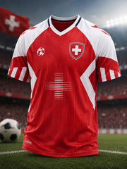 T-shirt à manches courtes pour homme avec imprimé footballistique