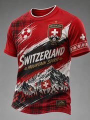 T-shirt à manches courtes pour homme avec imprimé footballistique