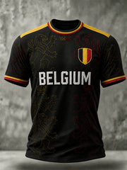 T-shirt à manches courtes de football belge pour hommes