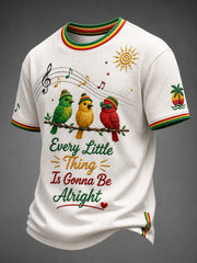 T-shirt classique gaufré pour les fans de reggae rétro