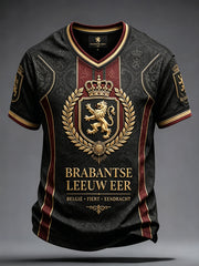 T-shirt pour la fête nationale de la Belgique, motif artistique à l’effigie de bières, pour hommes