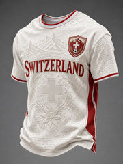 T-shirt imprimé football Suisse pour homme