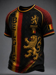 T-shirt à manches courtes de football pour hommes, Belgique