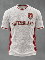 T-shirt imprimé football Suisse pour homme