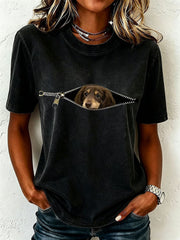 T-shirt adorable pour femme représentant un Cavalier King Charles Spaniel