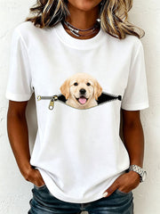 T-shirt pour femme avec adorable Golden Retriever