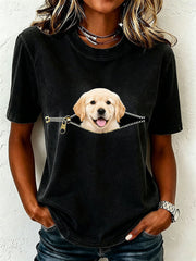 T-shirt pour femme avec adorable Golden Retriever