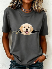 T-shirt pour femme avec adorable Golden Retriever