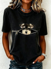 T-shirt pour femmes avec adorable Schnauzer miniature