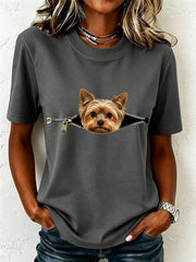 T-shirt adorable pour femme à l’effigie d’un Yorkshire Terrier