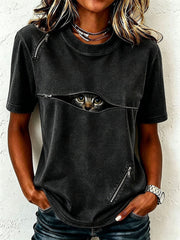 T-shirt drôle de chat des femmes
