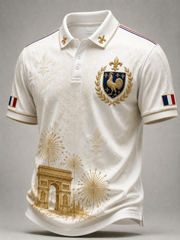 Chemise à manches courtes de la Fête nationale française pour hommes
