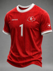 Tee-shirt Homme Manches Courtes Imprimé Football