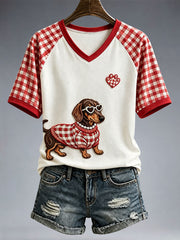 T-shirt Lovely Dachshund Femme