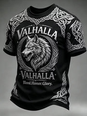 T-shirt décontracté à imprimé viking vintage