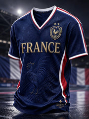 T-shirt col en V France Football pour homme