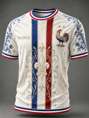 T-shirt manches courtes de football pour hommes, France