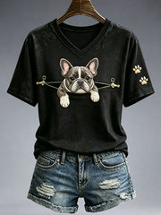 T-shirt Lovely French Bulldog Femme