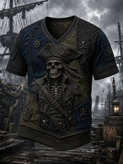 T-shirt décontracté avec impression d’art rétro punk et sombre