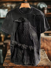T-shirt décontracté avec impression d’art rétro punk et sombre