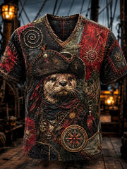 T-shirt décontracté avec impression d’art rétro punk et sombre