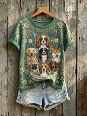 T-shirt à manches courtes à imprimé floral Our Botanical Dogs Femme