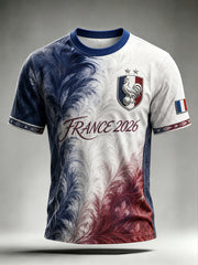 T-shirt à manches courtes de football français pour homme