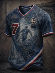 T-shirt col en V France Football pour homme