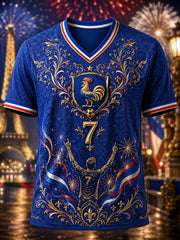 T-shirt col en V France Football pour homme