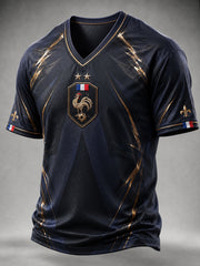 T-shirt col en V France Football pour homme