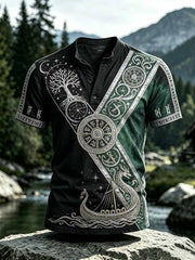 T-shirt vintage pour homme à imprimé viking