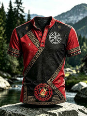 T-shirt vintage pour homme à imprimé viking