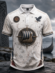 Chemise viking à manches courtes pour homme