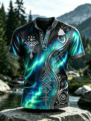 T-shirt vintage pour homme à imprimé viking