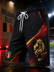 Shorts de sport pour homme à imprimé dynamique sur le thème du football