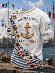 T-shirt manches courtes bleu marine pour homme