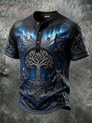 T-shirt décontracté rétro Viking Warrior pour hommes