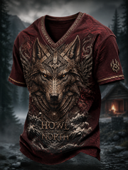 T-shirt à col en V Danish Vikings Homme