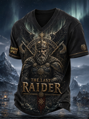 T-shirt col en V vikings danois pour homme