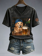 T-shirt Lovely Golden Retriever Femme