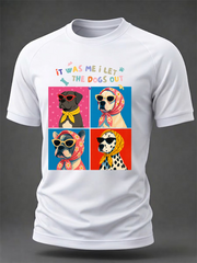 T-shirt à manches courtes tendance pour chien et homme