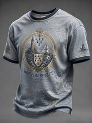 T-shirt pour hommes imprimé celtique de Bretagne, France