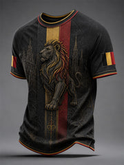T-shirt décontracté Belgium Print pour hommes